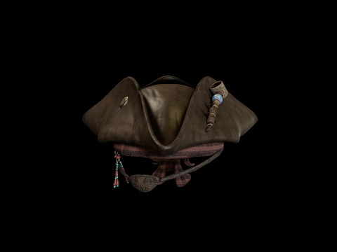 Pirate Hat PBR Modelo 3D