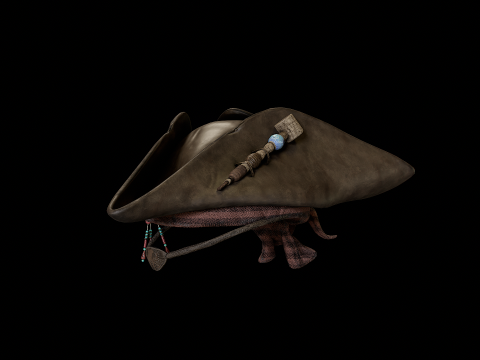 Pirate Hat PBR Modelo 3D