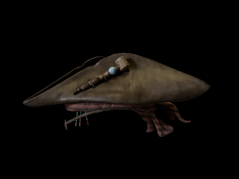 Pirate Hat PBR Modelo 3D