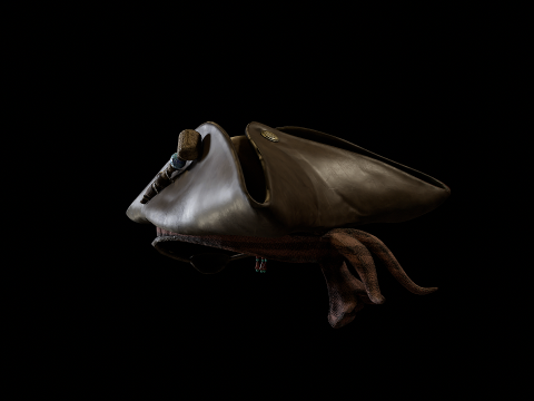 Pirate Hat PBR Modelo 3D