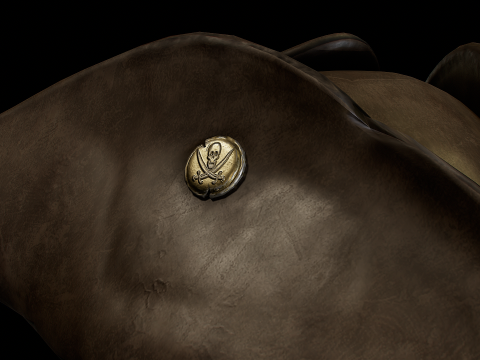 Pirate Hat PBR Modelo 3D