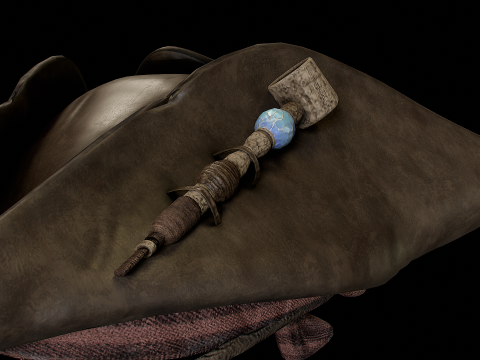 Pirate Hat PBR Modelo 3D