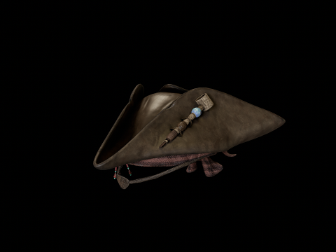 Pirate Hat PBR Modelo 3D