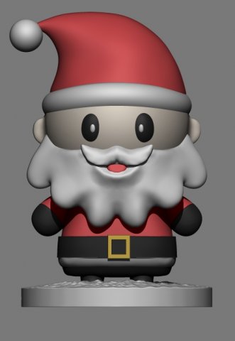 santa claus cute Modèle 3D .c4d .max .obj .3ds .fbx .stl .blend 