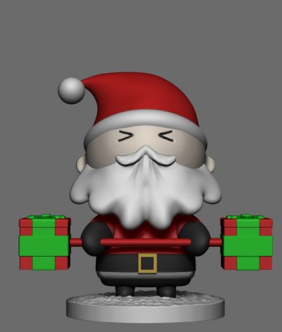 santa claus training 3D 模型 .c4d .max .obj .3ds .fbx .stl .blend