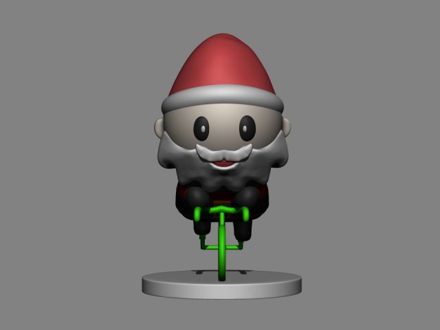 santa claus bike 3D Model .c4d .max .obj .3ds .fbx .stl .blend