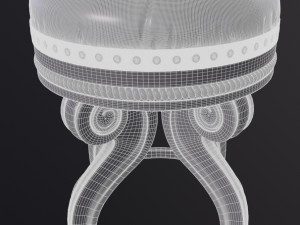leather stool 3D-Modell