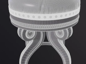 leather stool 3D Model