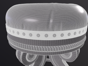 leather stool 3D-Modell