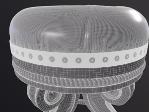 leather stool 3D Model
