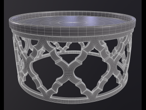maine fir wood coffee table Model 3D