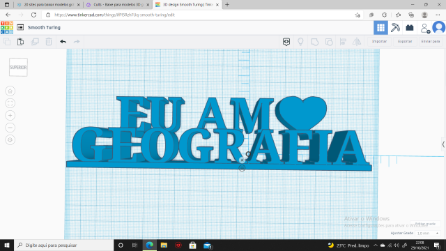 i love geography 3D Print Model .c4d .max .obj .3ds .fbx .stl .blend 