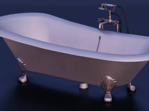 BATH TUB GAME READY LOW POLY 3D मॉडल