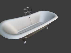 BATH TUB GAME READY LOW POLY 3D 모델