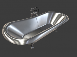 BATH TUB GAME READY LOW POLY 3D 모델