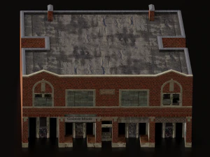 10 IN 1 BUILDINGS LOW POLY GAME READY 3D Model