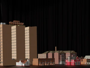 10 IN 1 BUILDINGS LOW POLY GAME READY 3D Model