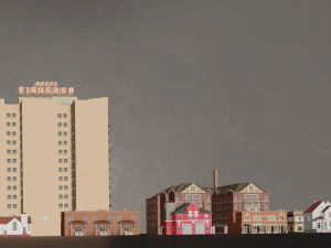 10 IN 1 BUILDINGS LOW POLY GAME READY 3D Model