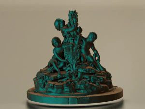 BRNO FOUNTAIN STATUE 3D MODEL GAME READY 3D Model