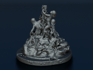 BRNO FOUNTAIN STATUE 3D MODEL GAME READY Model 3D