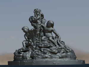 BRNO FOUNTAIN STATUE 3D MODEL GAME READY Model 3D
