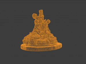 EST&Aacute;TUA DA FONTE DE BRNO MODELO 3D JOGO PRONTO Modelo 3D