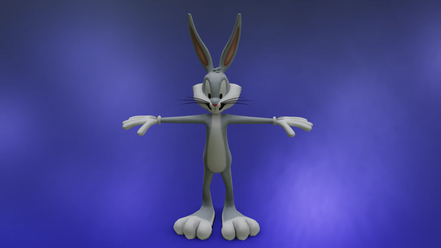BUGS BUNNY CARTOON LOW POLY GAME READY 3D Model .c4d .max .obj .3ds .fbx .stl .blend