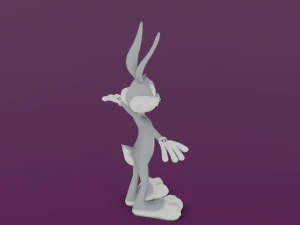 BUGS BUNNY CARTOON LOW POLY GAME READY 3D Model