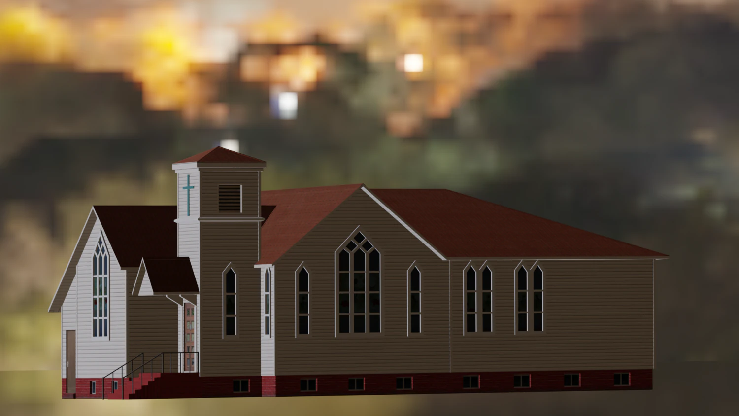 BUILDING GAME READY LOW POLY 3D Model .c4d .max .obj .3ds .fbx .stl .blend 