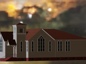 BUILDING GAME READY LOW POLY Model 3D