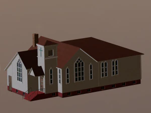 BUILDING GAME READY LOW POLY 3D Model