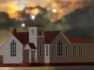 BUILDING GAME READY LOW POLY 3D Model