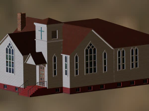 BUILDING GAME READY LOW POLY 3D Model