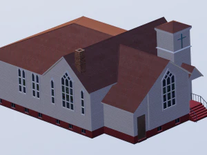 BUILDING GAME READY LOW POLY 3D Model