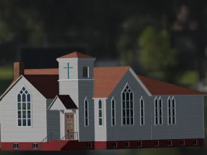 BUILDING GAME READY LOW POLY 3D Model