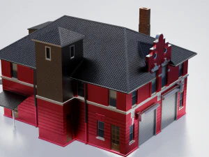 빌딩 게임 준비 로우 폴리 3D 모델