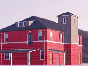 BUILDING GAME READY LOW POLY 3Dモデル