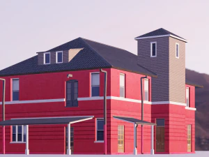 BUILDING GAME READY LOW POLY 3D Model