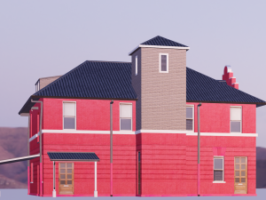 BUILDING GAME READY LOW POLY 3Dモデル