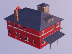 BUILDING GAME READY LOW POLY 3Dモデル