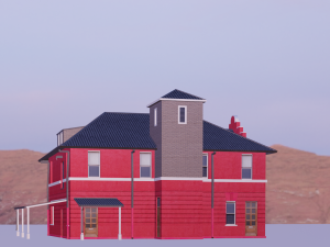 BUILDING GAME READY LOW POLY 3Dモデル
