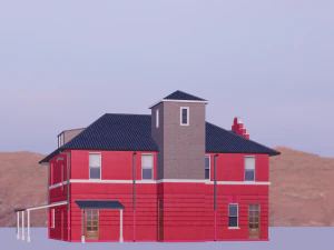 BUILDING GAME READY LOW POLY 3D Model
