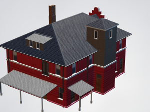 BUILDING GAME READY LOW POLY 3Dモデル