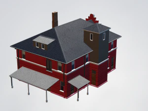 BUILDING GAME READY LOW POLY 3D Model