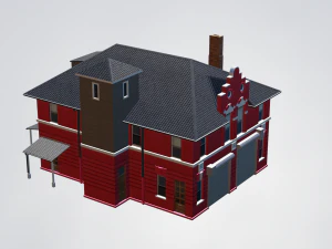 BUILDING GAME READY LOW POLY 3D Model
