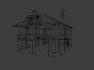 BUILDING GAME READY LOW POLY 3Dモデル
