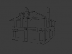 BUILDING GAME READY LOW POLY 3Dモデル