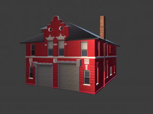 BUILDING GAME READY LOW POLY 3Dモデル