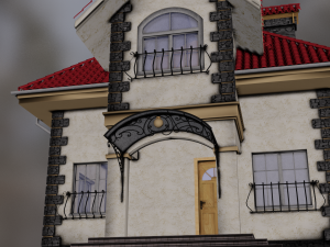 COTTAGE HOUSE WITH INTERIOR GAME READY 3Dモデル