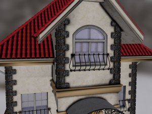 COTTAGE HOUSE WITH INTERIOR GAME READY 3Dモデル